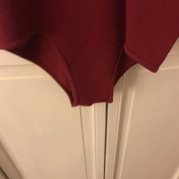 Maroon Ribbed Bodysuit - Picture 3 of 5